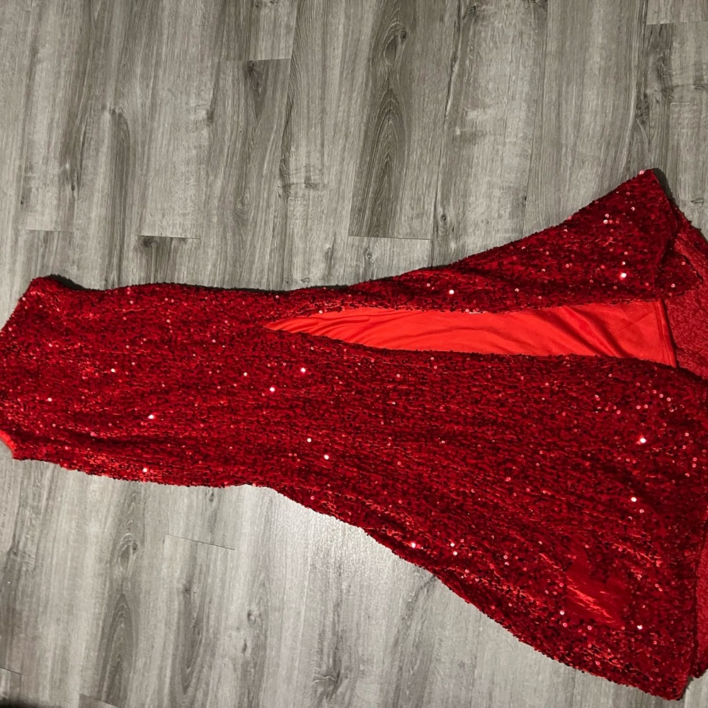 Red Sequin Gown